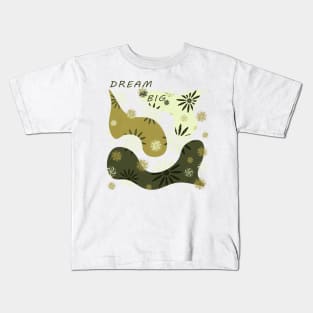 Floral Green Olive 01 Kids T-Shirt